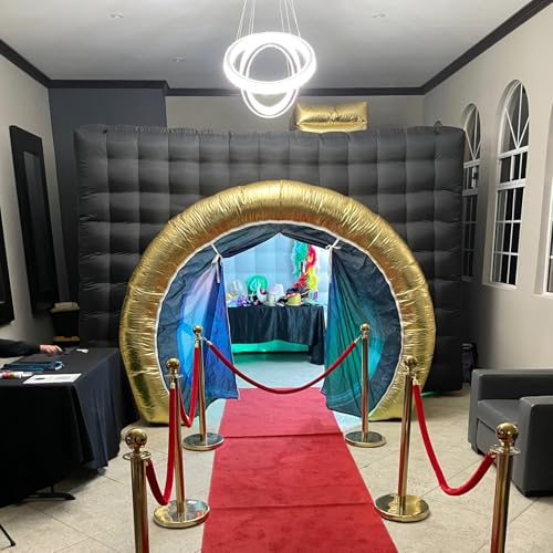SAYOK Inflatable Party Tent Inflatable Nightclub White Inflatable Camera Photo Booth Enclosure Inflatable Cube Tent for Event, Show, Exhibition, Bars