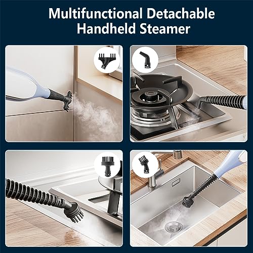 Steam Spin Mop, Floor Scrubber Steam Mop for Hard Floors Deep Cleaning, 2 Washable Mop Pads for Wood Hardwood Laminate Vinyl Tile Marble Floors