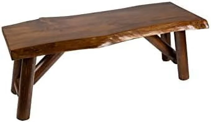 HOOMHIBIU SRL Rustic Logwerks Indoor Bench \u2014 Pine &amp