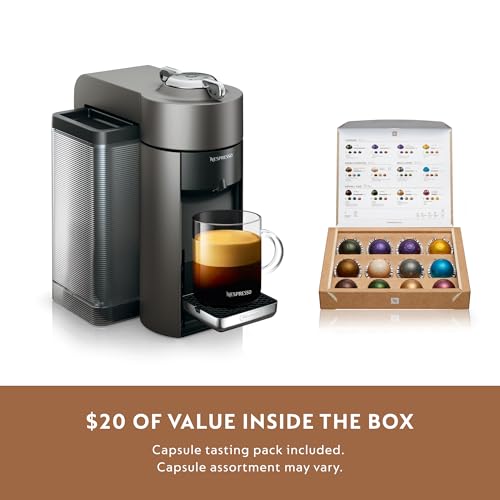 Nespresso Vertuo Coffee and Espresso Maker by De'Longhi, Graphite Metal