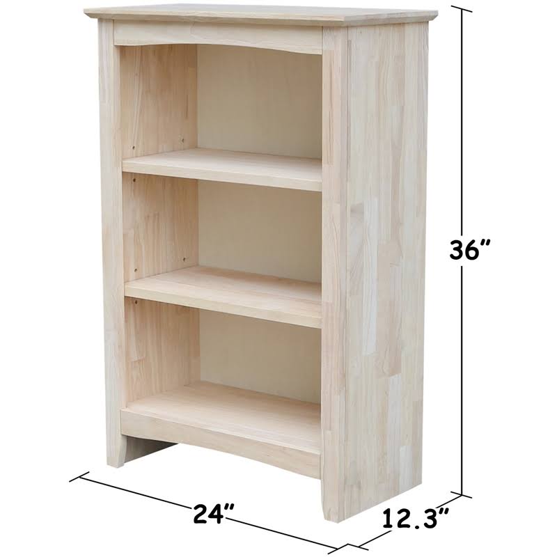 Bowery Hill 36x22 Wood Shaker Bookcase in Natural