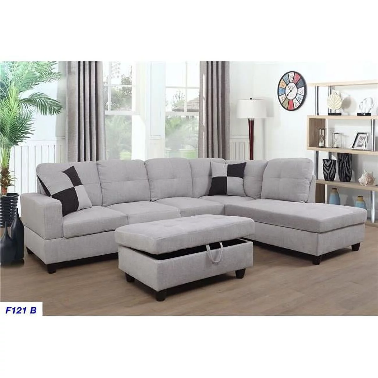 Lifestyle Furniture Right Facing Sectional Sofa Set - 3 Piece - Radiant Selections