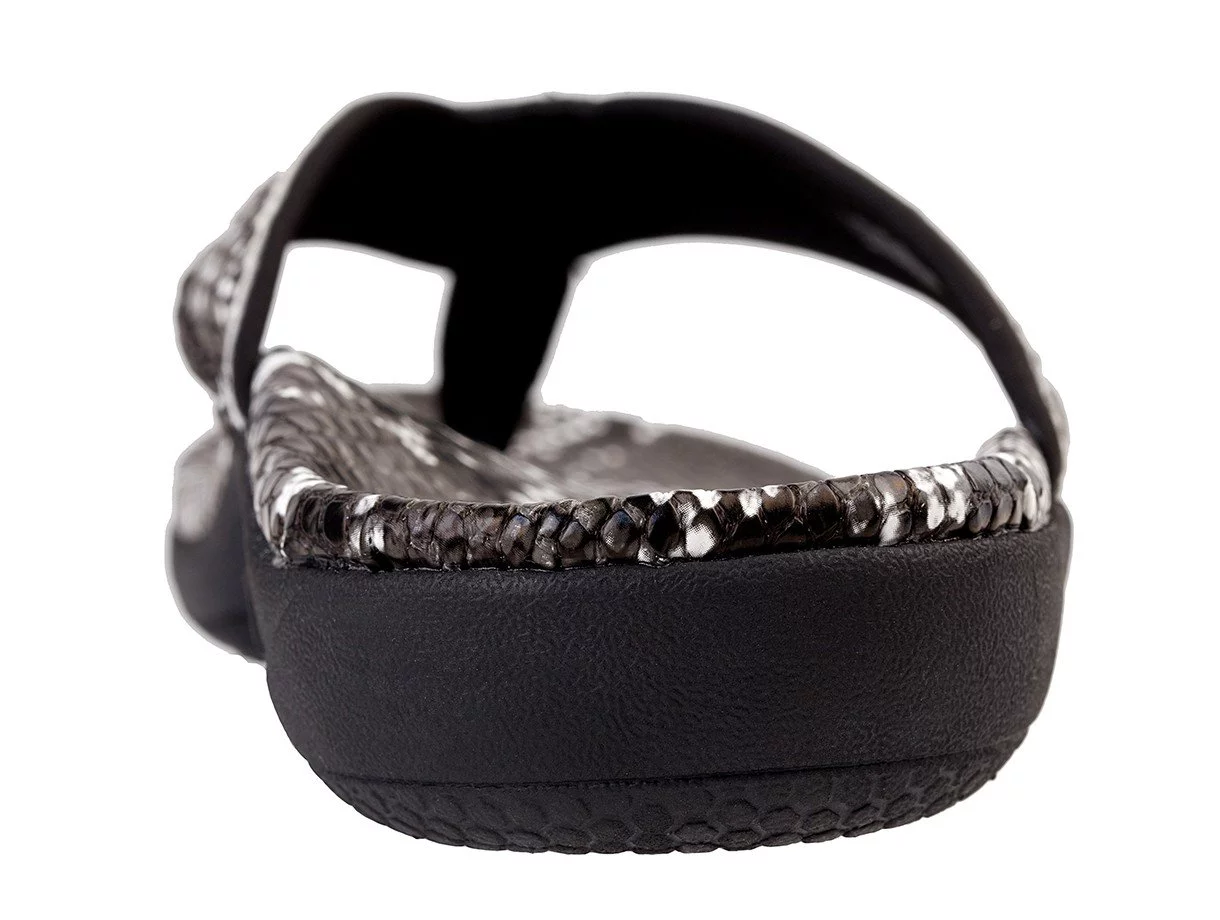 Spenco Yumi Nuevo Snake Women's Orthotic Thong Sandal - Curated Treasures Market