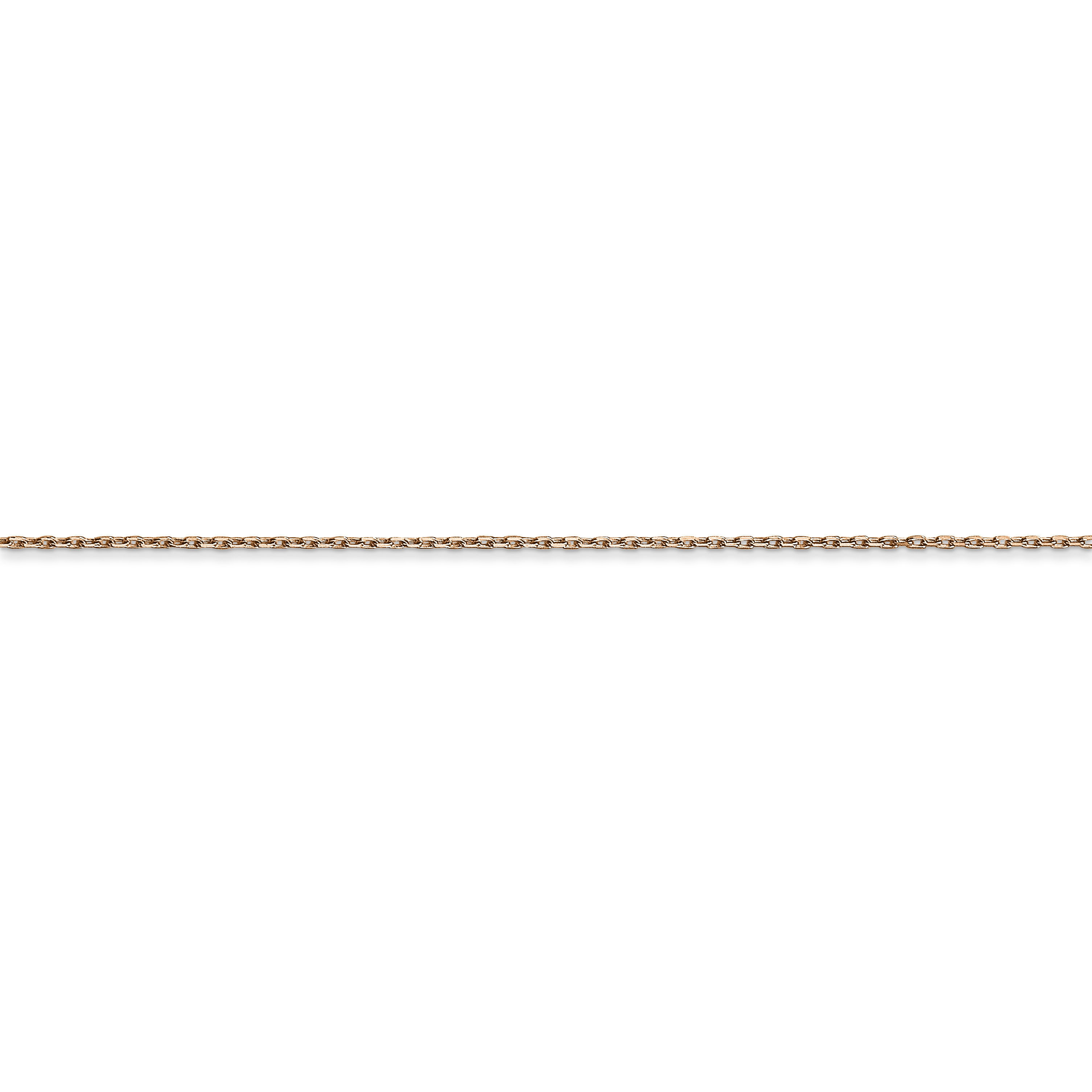 Primal Gold 14 Karat Rose Gold 0.8mm Diamond-cut Cable Chain Necklace