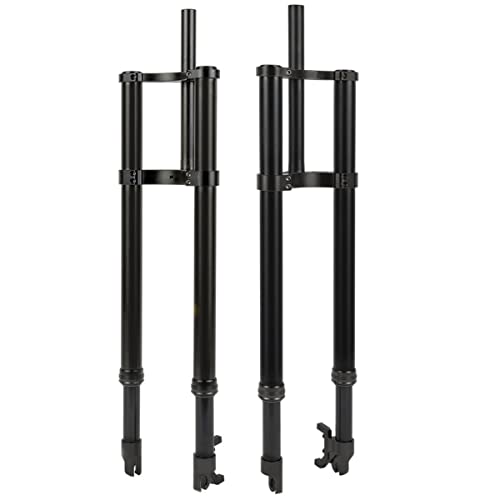 26''4.0 Tire Double Shoulder Bikes Suspension Forks 1-1/8'' Inverted Fork QR 9 * 135mm 110mm Travel Disc Brake Front Fork for Snow E-Bikes