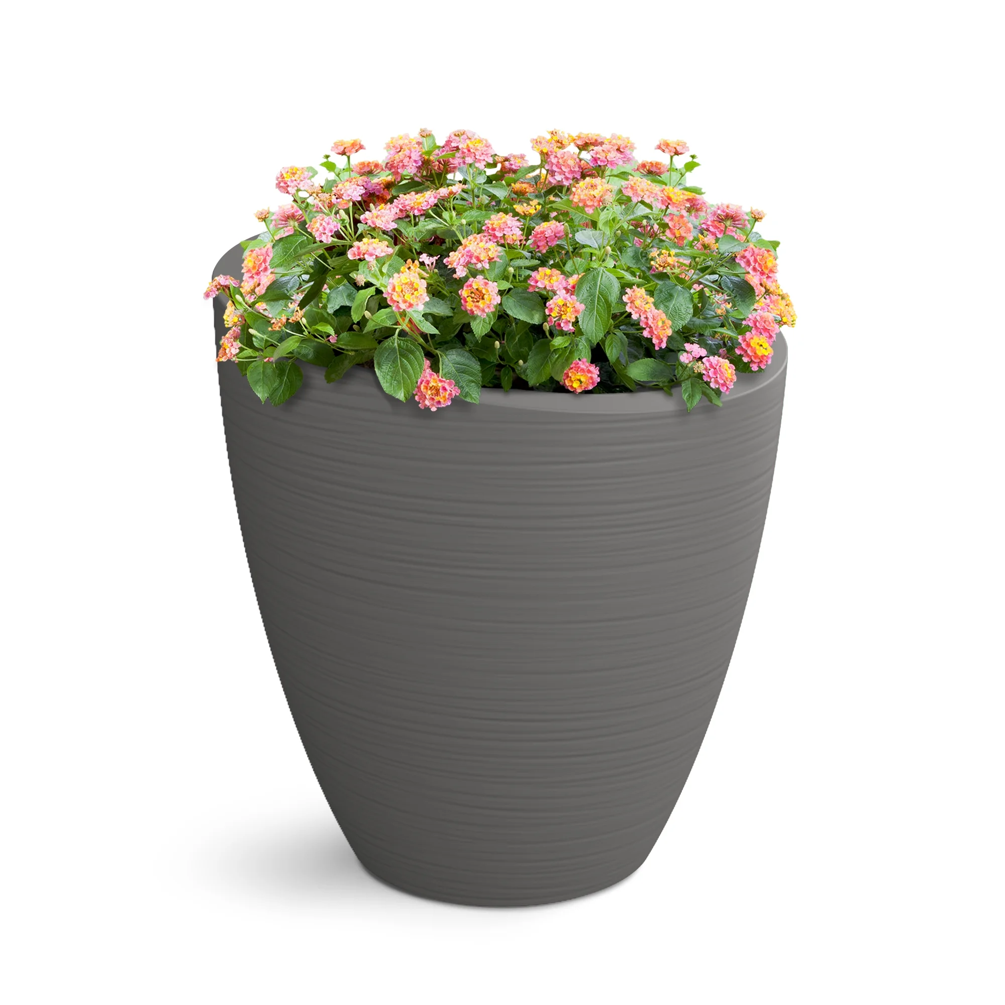 Modesto 30" Round Planter- Graphite Grey