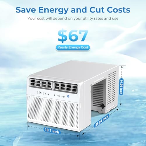 Antarctic Star U-Shaped Air Conditioner Window Unit 12000BTU, Ultra Quiet Window Air Conditioner Cools up to 550 Sq. Ft