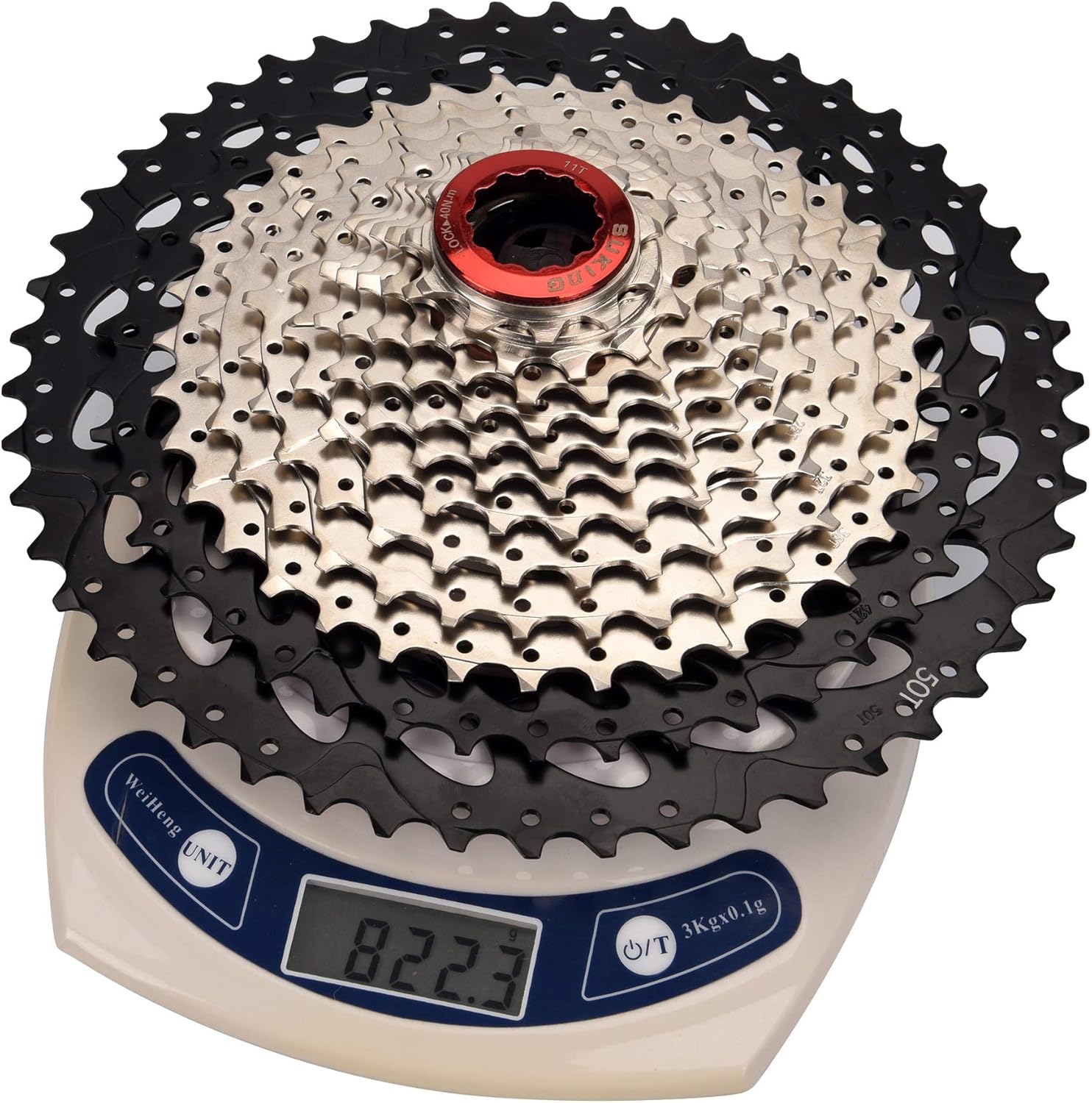 CYSKY 12 Speed Cassette 12Speed 11-50 Cassette Fit for Mountain Bike, Road Bicycle, MTB, BMX, Sram Sunrace Shimano ultegra xt (Light Weight)