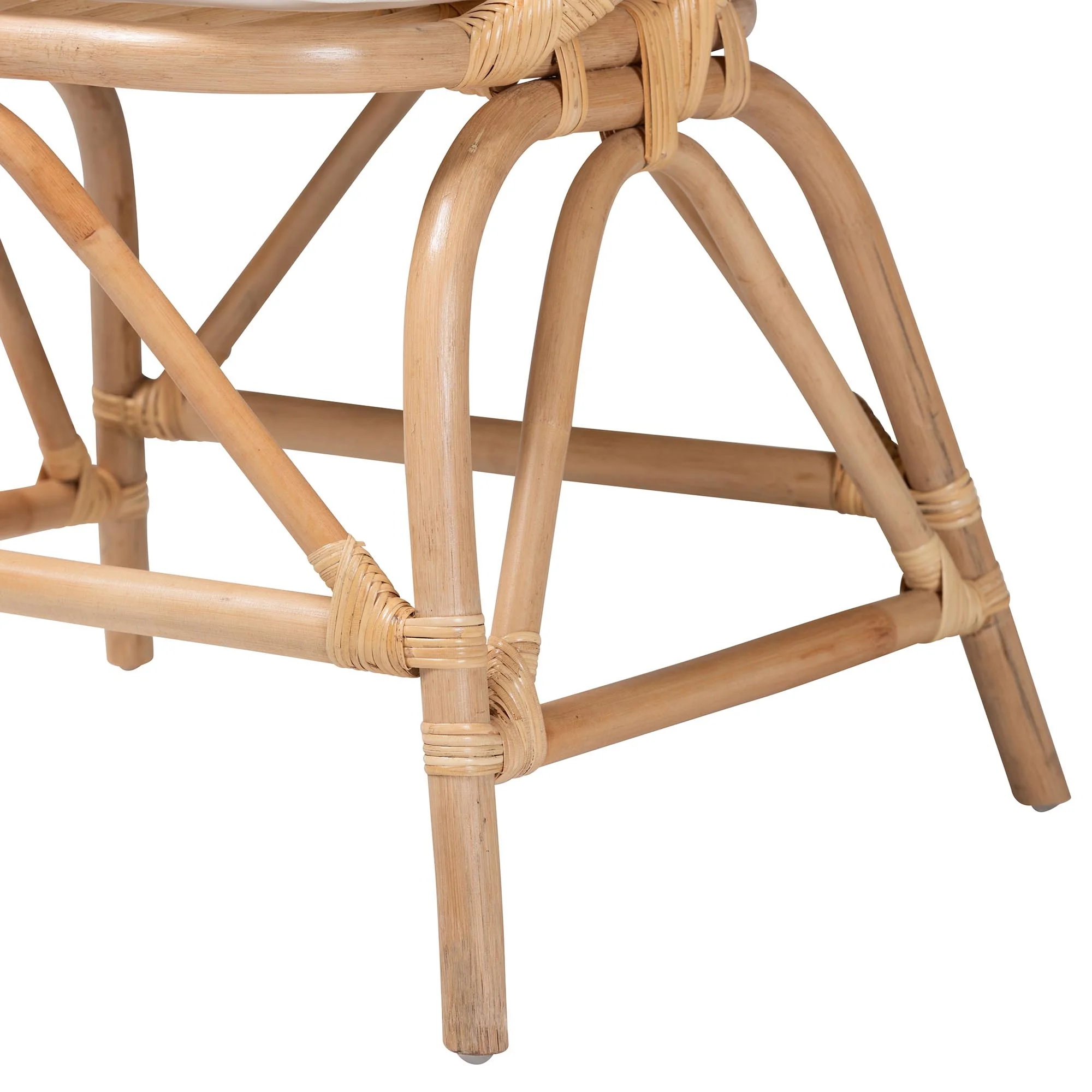 Baxton Studio Abriella Modern Bohemian Natural Brown Rattan Peacock Accent Chair - Radiant Selections
