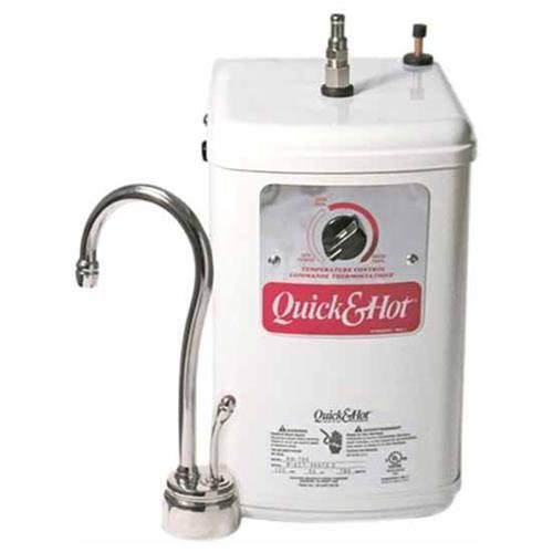 Waste King One Handle Single Hole Quick and Hot Water Dispenser Faucet, Satin Nickel