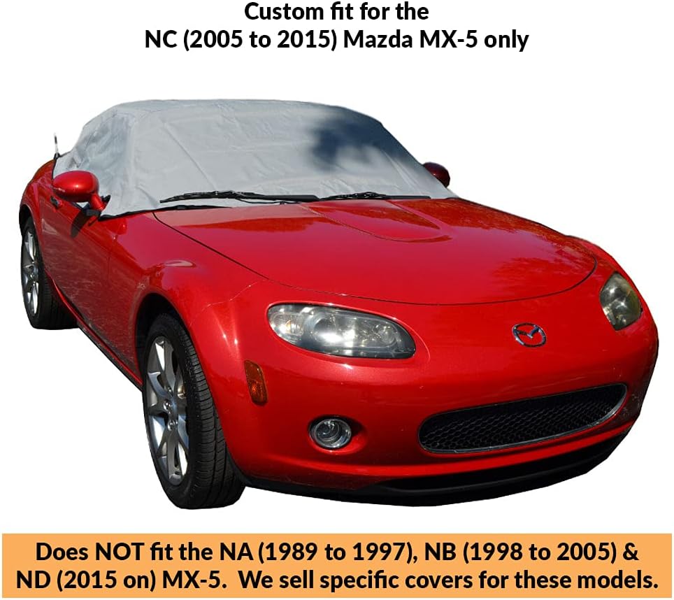 North American Custom Covers Compatible Soft Top Roof Protector Half Cover for Mazda Miata MX5 Mk3 (NC Model only)