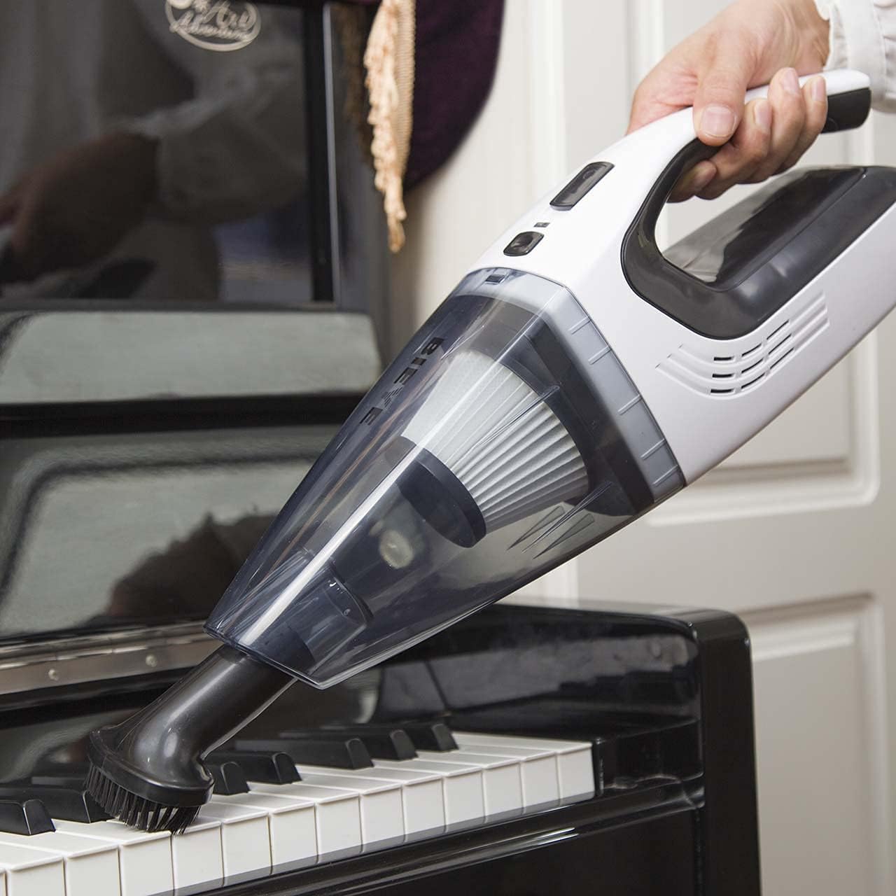 Bieye Cordless Stick Vacuum Cleaner Lightweight Handheld Vacuum with Floor Brush for Household Car Cleaning