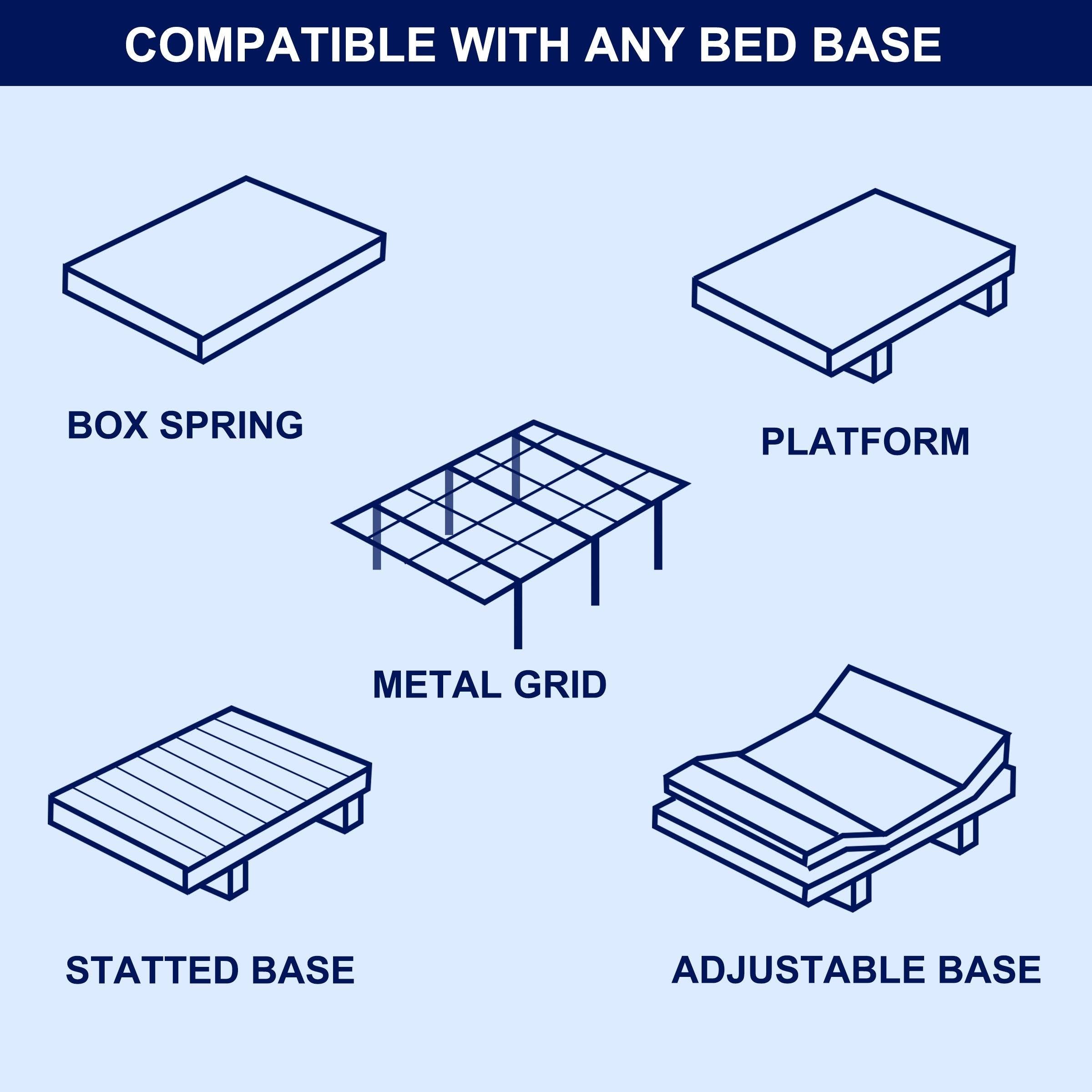 Subrtex 2,3, or 4 Inches Gel-Infused Memory Foam Bed Mattress Topper - Queen- with Cover - 2 inch