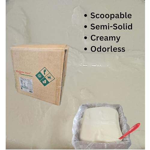 Essential Depot Beef Tallow - 50 lbs - Grass Fed - Non-GMO - Free from Lactose-Gluten-Glutamate-BSE