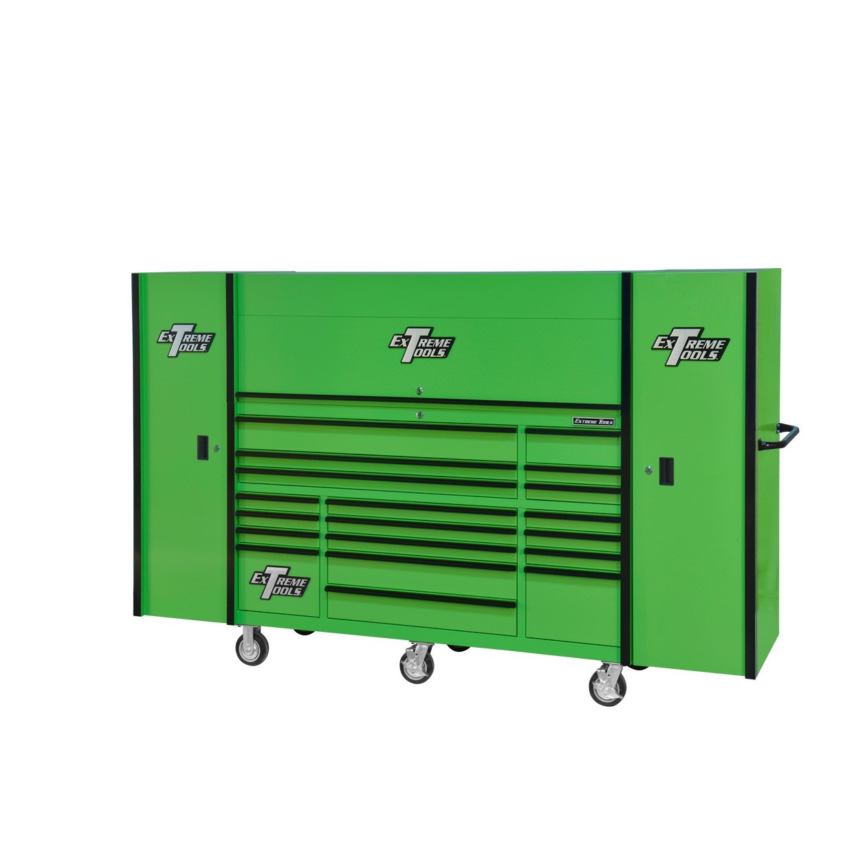Extreme Tools 72 x 25 19 Drawers Roller, Hutch & 2 Side Lockers Combo