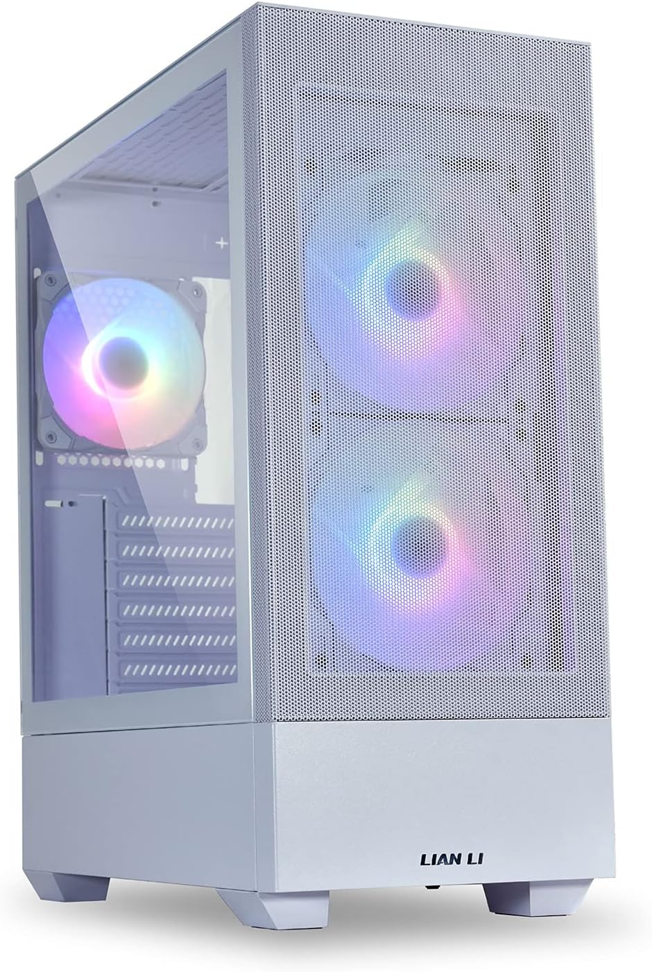 Lian Li microATX Mid-Tower Computer Case PC Gaming Case Chassis w/Tempered Glass Side Panel, Magnetic Dust Filter, Water-Cooling Ready