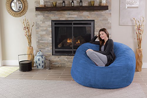 Chill Sack Bean Bag Chair - 5' Giant Memory Foam Lounge Chair with Soft Microfiber Cover – Cozy Furniture for Living Room, Dorm