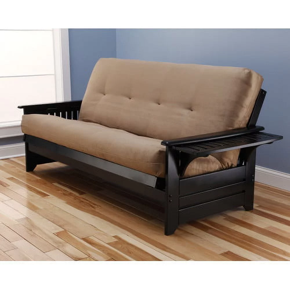 Kodiak Furniture Phoenix Futon with Fabric Mattress in Light Brown/Butternut