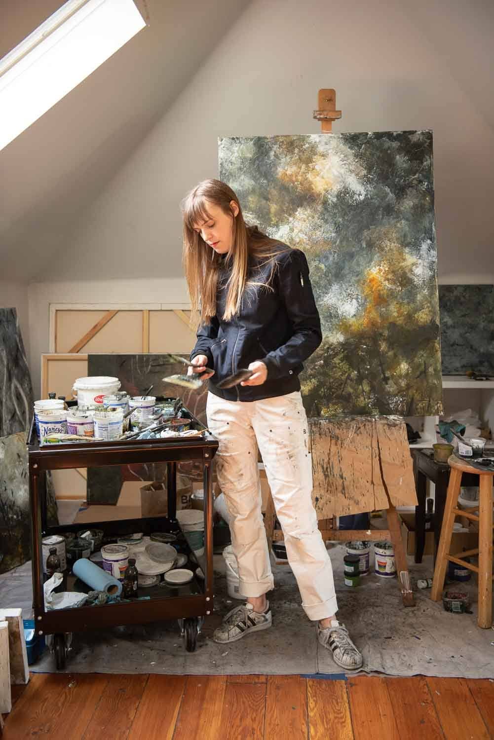 Dovetail Workwear Anna Taskpant Painters White Canvas