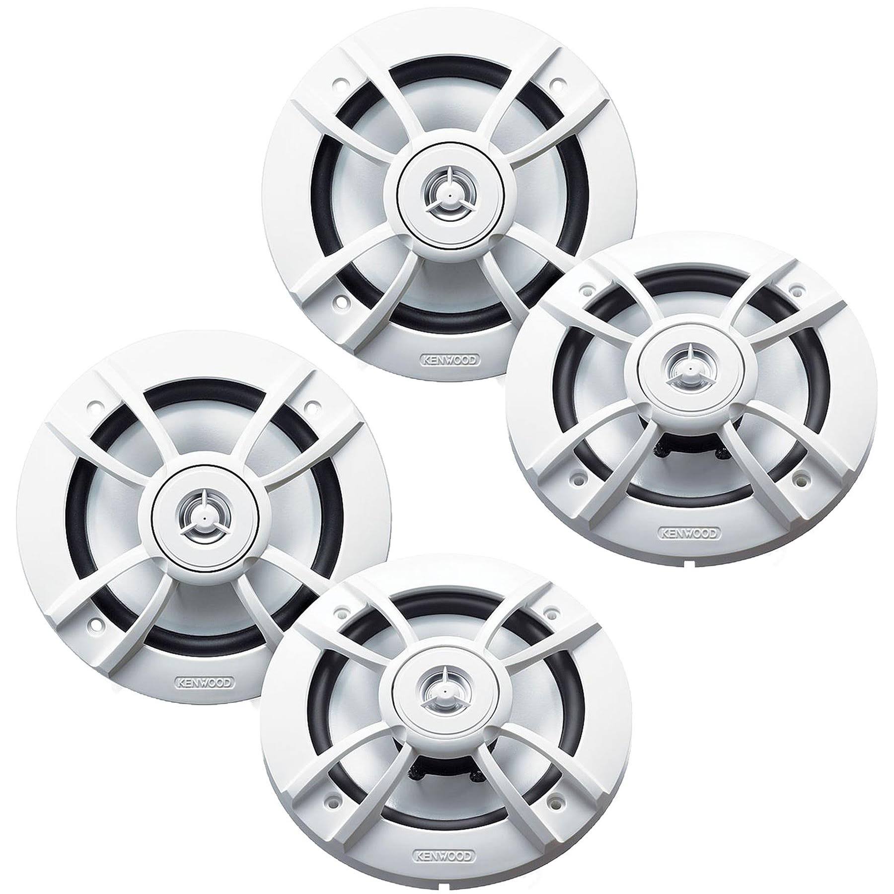 4 New Kenwood KFC-1633MRW 6.5x22 200W 2 Way Marine Boat Audio Speakers KFC1633MR