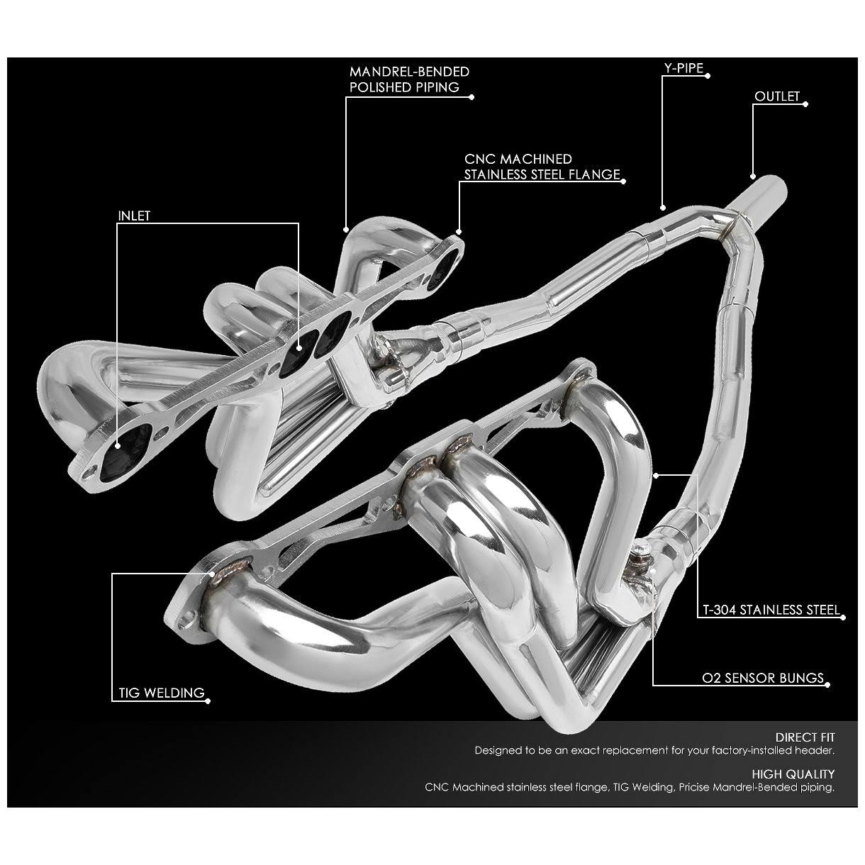DNA Motoring for 1982 to 1992 Chevy Camaro / Pontiac Firbird V8 SBC Automatic at Tri -Y Long Tube Exhaust Header