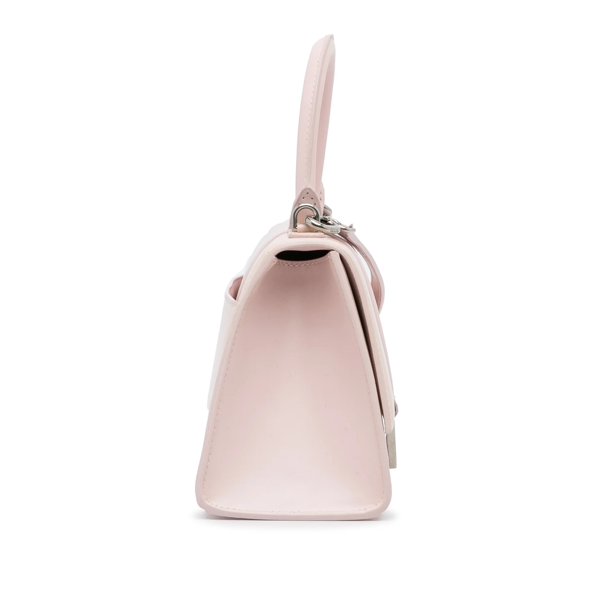 Pre-Owned Authenticated Balenciaga Hourglass S Satchel Calf Leather Pink Unisex (Good)