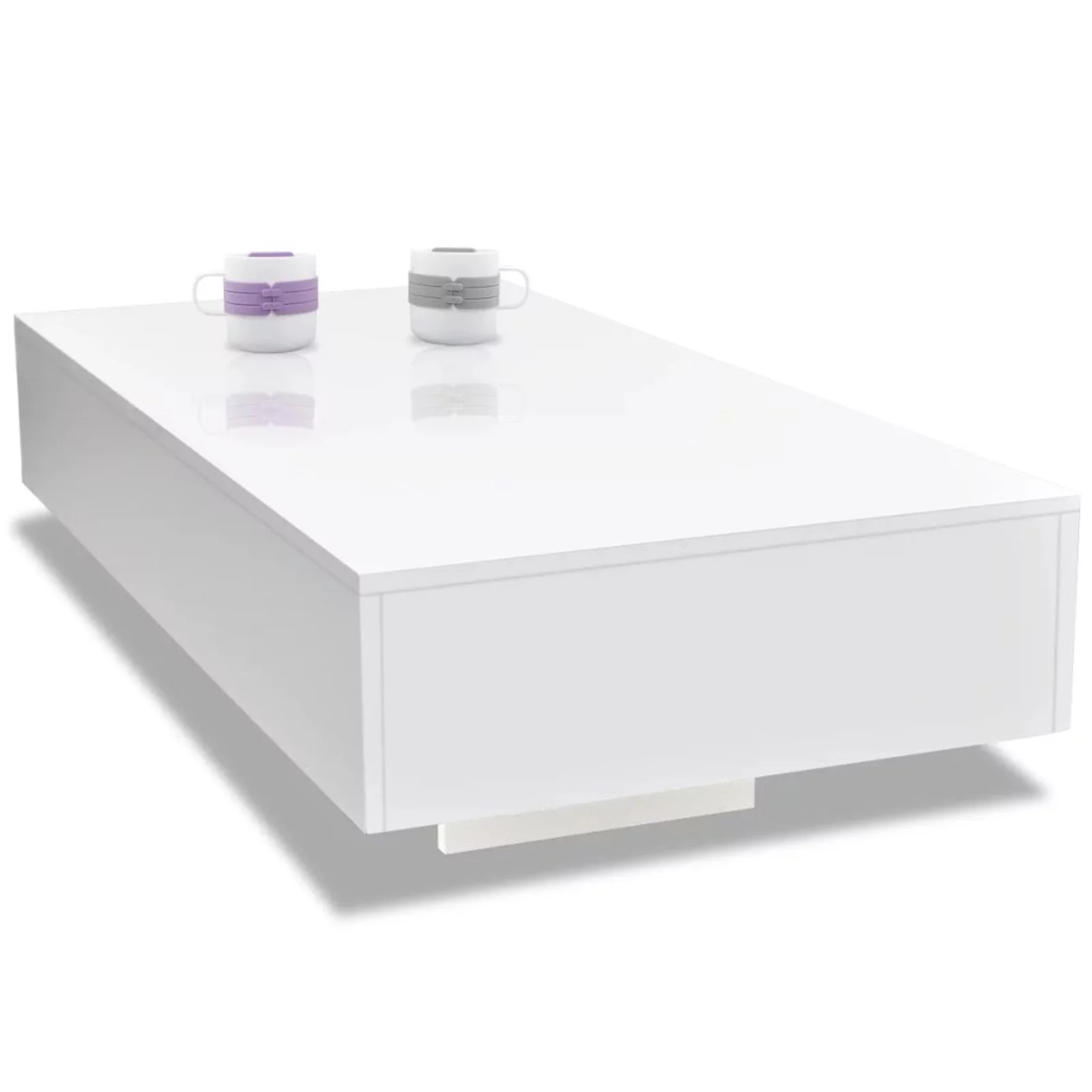 Walmeck Coffee Table High Gloss White