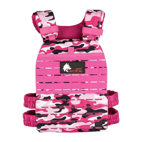 WOLF TACTICAL Adjustable Weighted Vest &ndash; WODs, Strength and Endurance Training, Fitness Workouts, Running