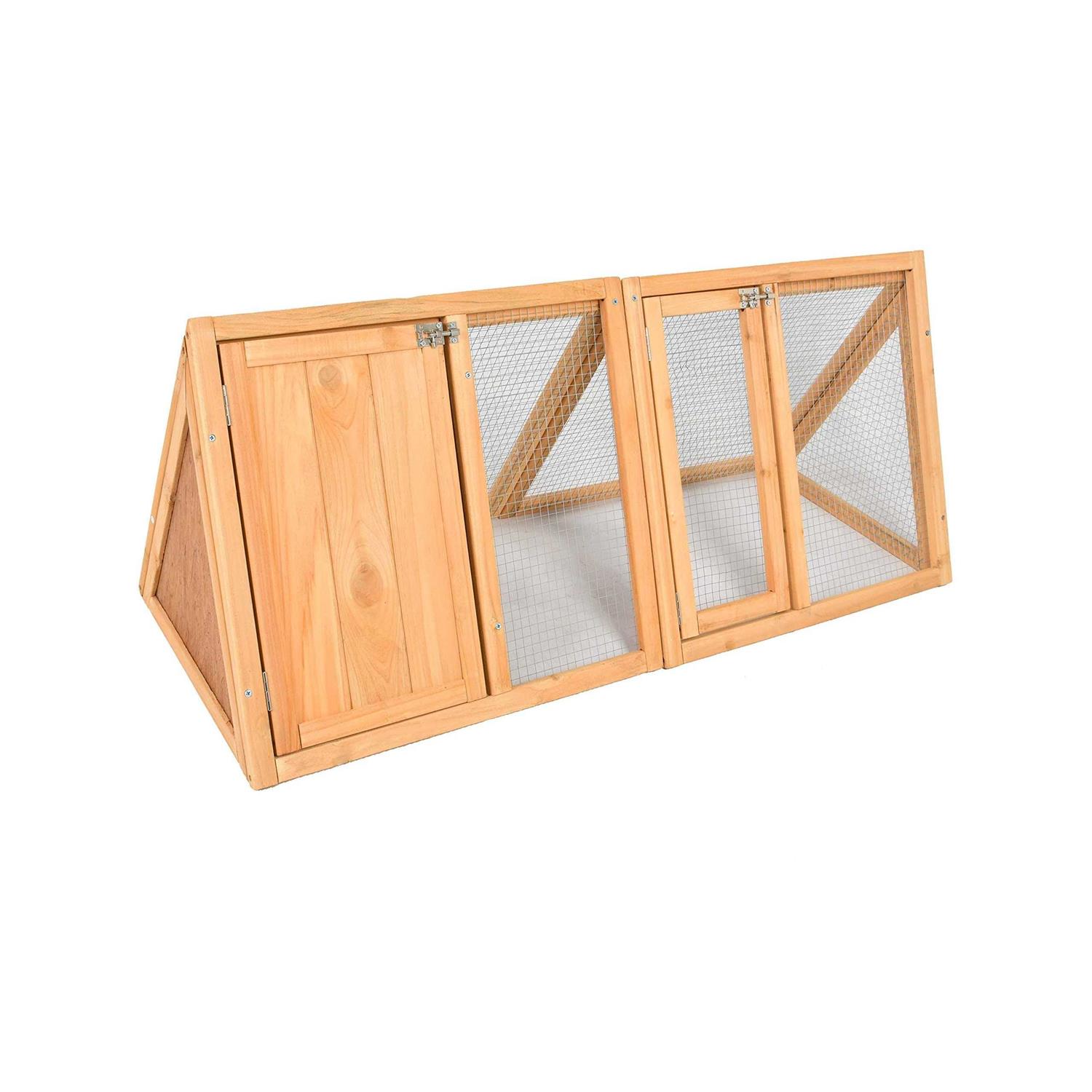 Rabbit Hutch Wooden Bunny Cage A-Frame Chicken Coop for Small Animals - Pet Supplies online store