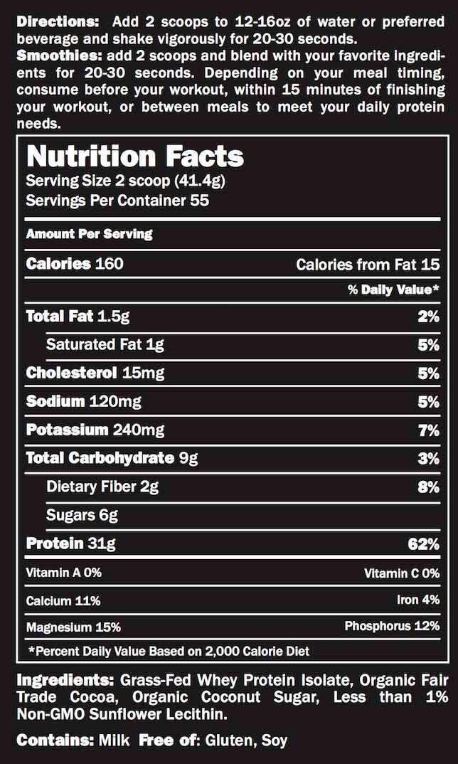 Promix Nutrition Grass Fed Whey Isolate, 30g Protein, BCAA, Cold Processed, Multi-Stage Micro-filtration, Easy to Mix, 5 lb, Cho