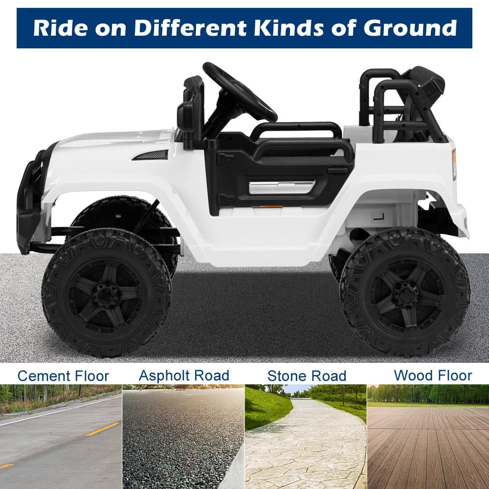 Zimtown Safety 12V Battery Electric Remote Control Car, Kids Toddler Ride On Truck Toy Motorized Vehicles, Wheels Suspension, Seat Belts