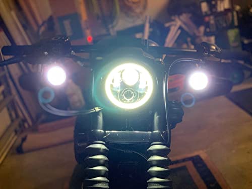 Eagle Lights 8900CH 5 3/4" LED Headlight with White Halo Ring for Harley Davidson and Indian Motorcycles - Generation II/Chrome Kit