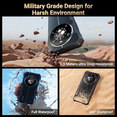 FOSSIBOT F109 5G Rugged Smartphone Unlocked, 24GB+256GB/2TB Android 14 Rugged Phone,10600mAh Battery Cell Phone, 6.745'' HD