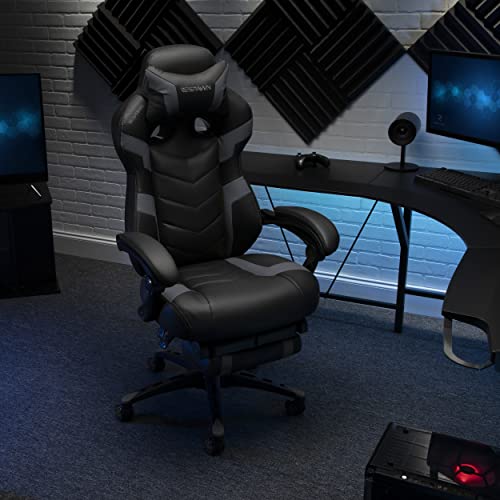 RESPAWN 110 Pro Gaming Chair - Gaming Chair with Footrest, Reclining Gaming Chair, Video Gaming Computer Desk Chair, Adjustable Desk Chair