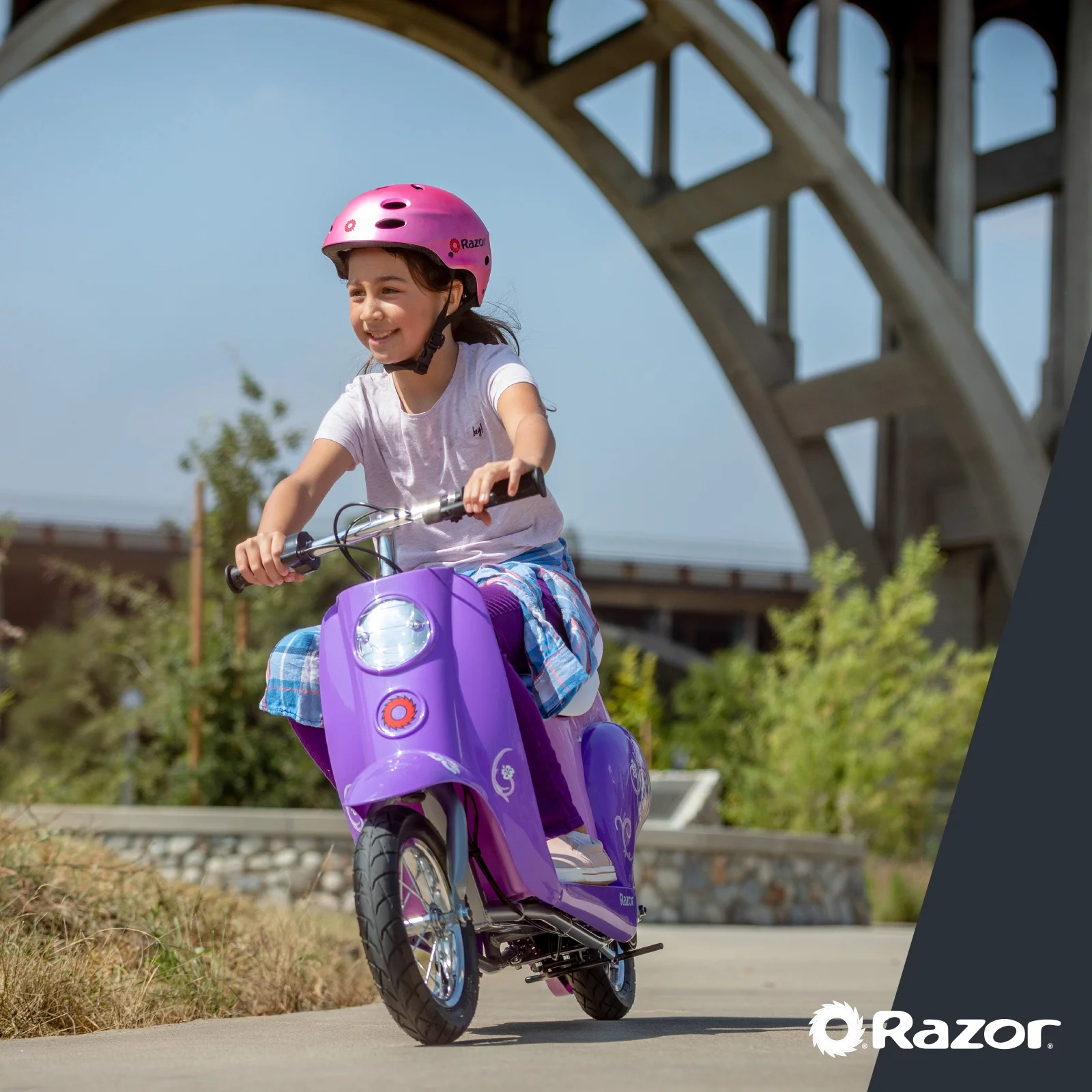 Razor Pocket Mod Miniature Euro-Style Electric Scooter - Kiki Purple, for Kids and Teens Ages 13+