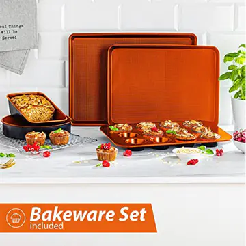 Copper Pots and Pans Set -23pc Copper Cookware Set Copper Pan Set Ceramic Cookware Set Ceramic Pots and Pans Set Nonstick Induction Cookware Sets Pot