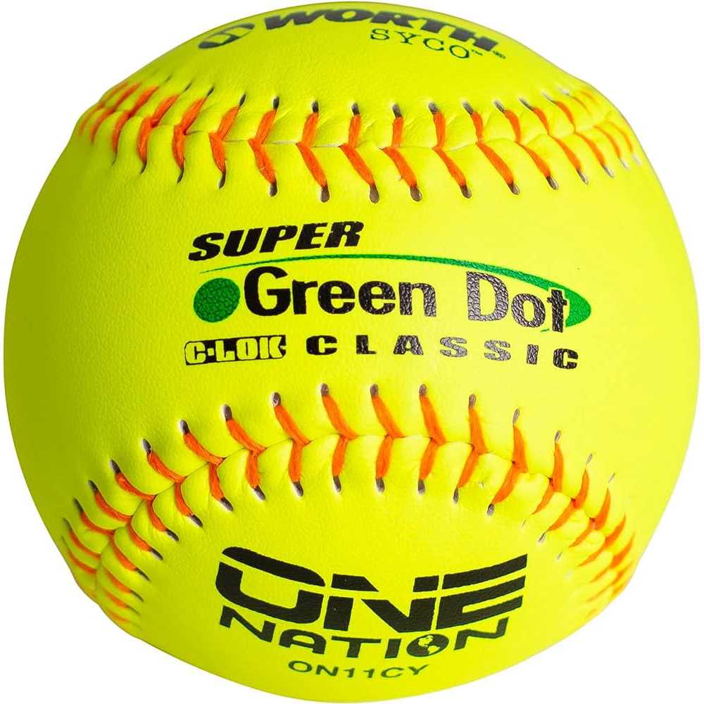 Worth One Nation 12 inch Gold Dot Slowpitch Softball Balls - Sports Supplies Online Store