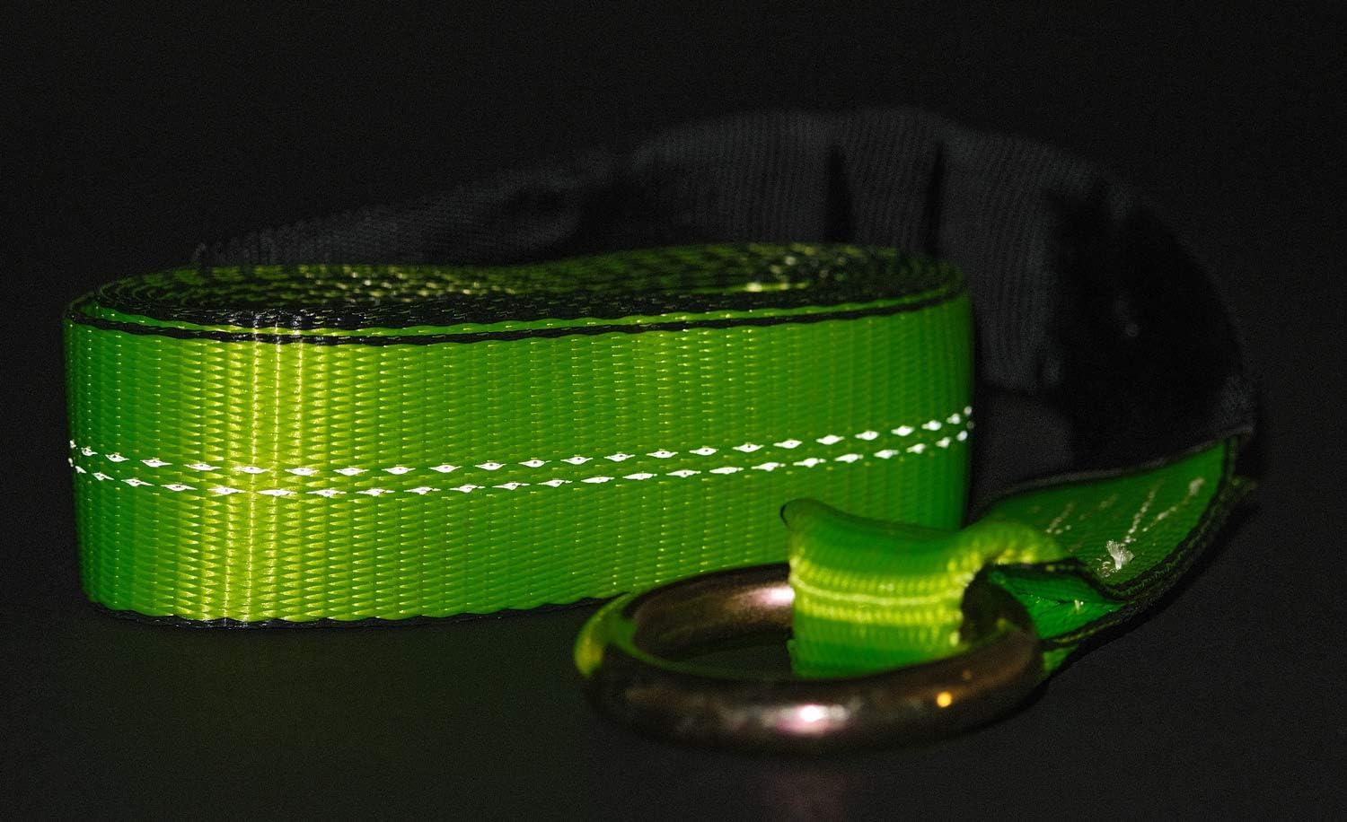 Mytee Products (8 Pack) 2 x 8' Car Tie Down Lasso Ratchet Strap with Chain Anchor - High Viz Green Tire Straps for Car Trailer