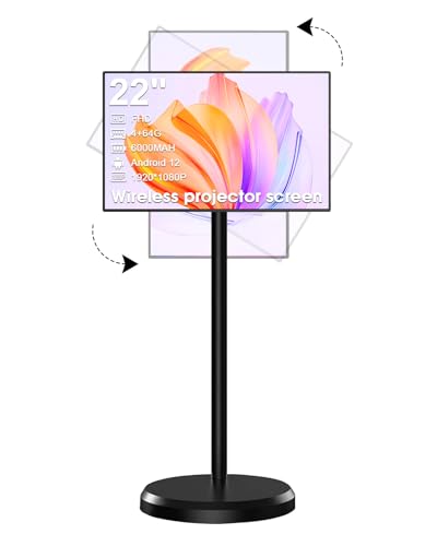 CNBANAN 22-Inch Portable Smart Touch Screen 4+64GB Storage 1080P Rotatable Monitor