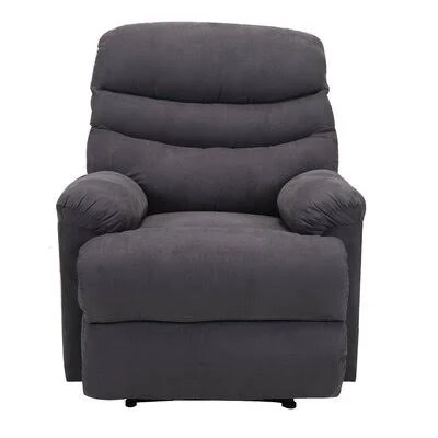 Pasadena 37x22 Wide Manual Standard Recliner Winston Porter Fabric: Gray Microfiber/Microsuede