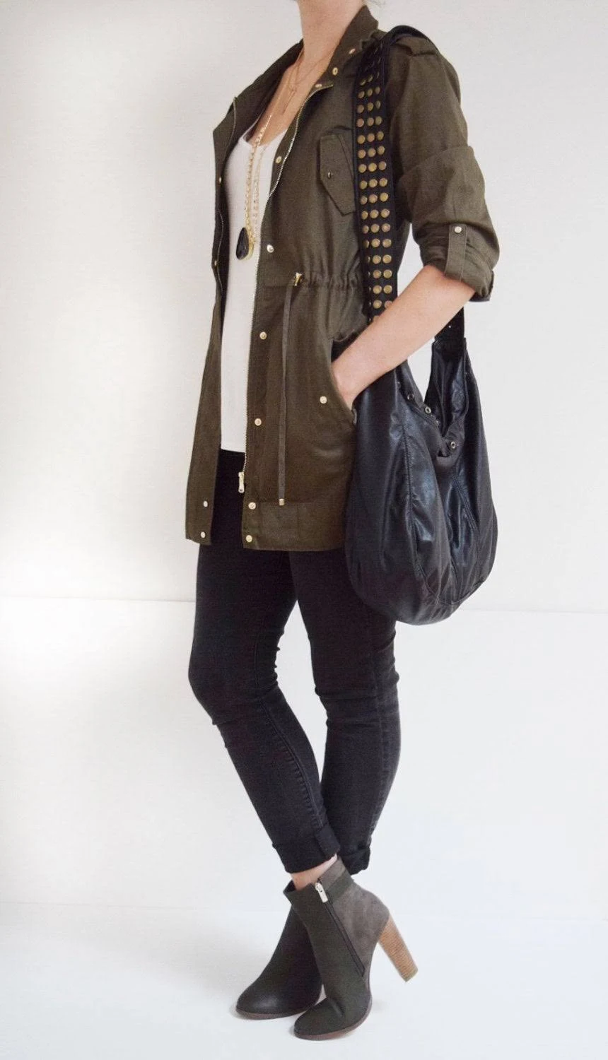 Veronica Mars Black Leather Bag - Large Detail