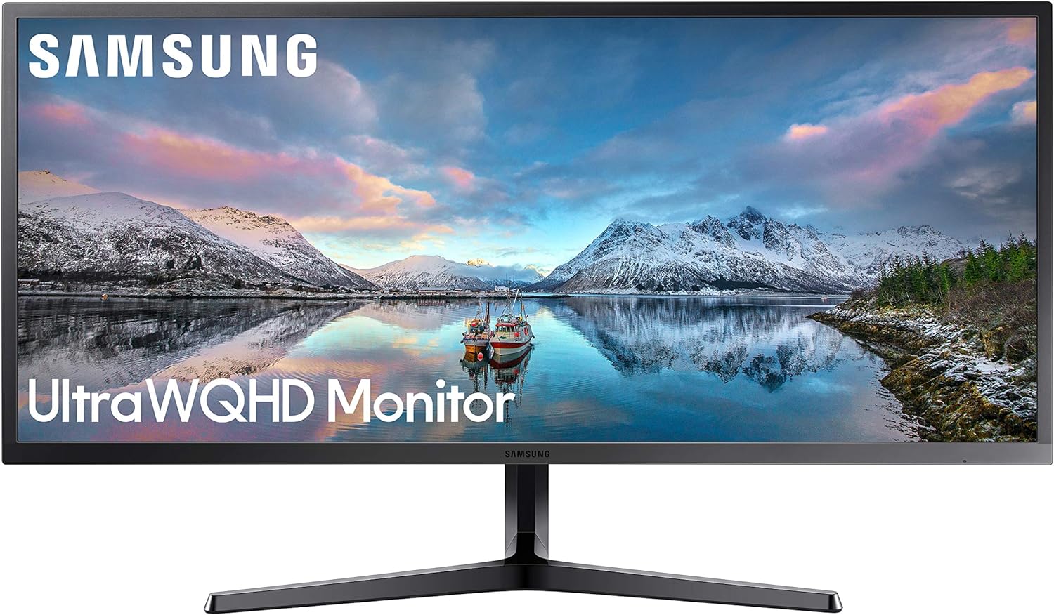 SAMSUNG 34-Inch SJ55W Ultrawide Gaming Monitor (LS34J550WQNXZA) – 75Hz Refresh, WQHD Computer Monitor, 3440 x 1440p Resolution, 4ms Response