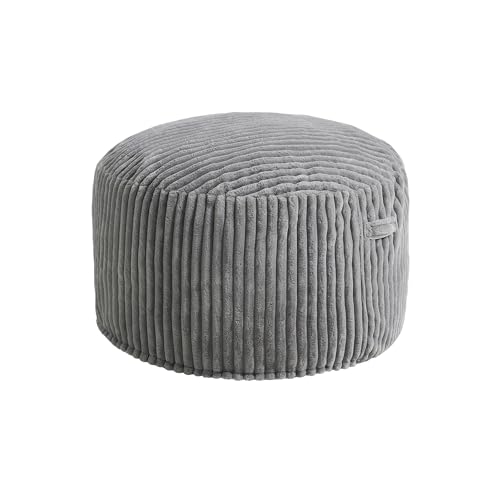 Hobestluk 5ft Bean Bag Chairs for Adults Large Beanbag Chair with Stripe Plush Cover Big Bean Bag Chair for Living Room Bedroom Dorm Office -Black