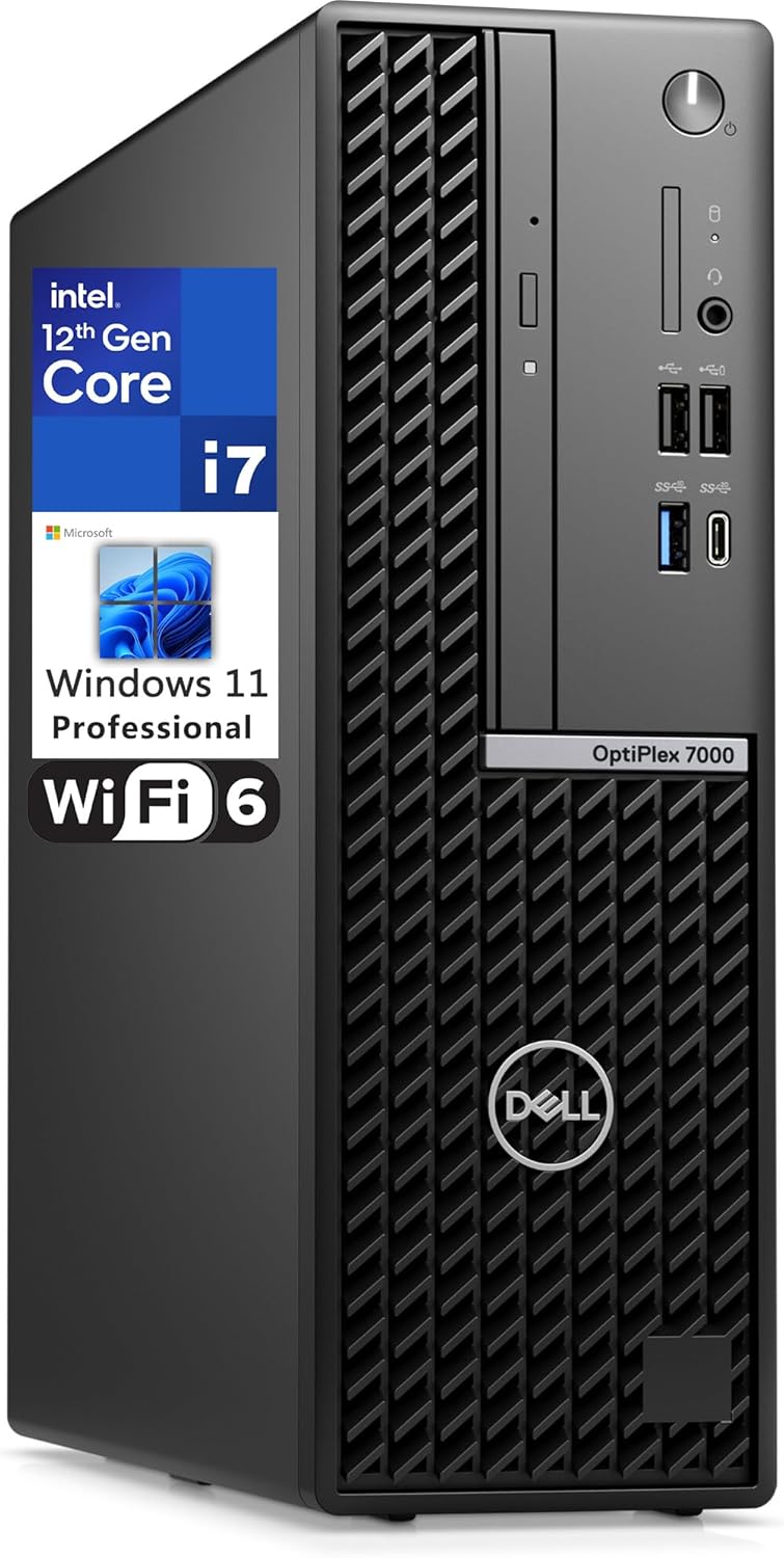 Dell OptiPlex 7000 SFF Small Form Factor Business Desktop Computer, 12th Gen Intel 12-Core i7-12700, 32GB DDR4 RAM, 1TB PCIe SSD, DVDRW, WiFi 6