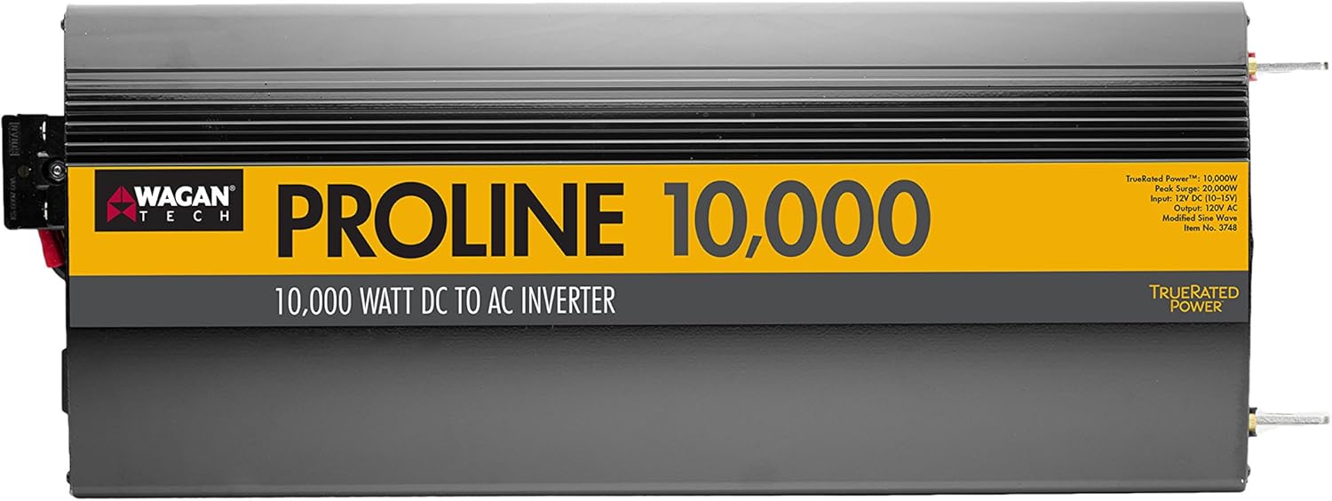 Wagan EL3748 12V 10000 Watt Power Inverter with Remote Control, 20000 Watt Surge Peak