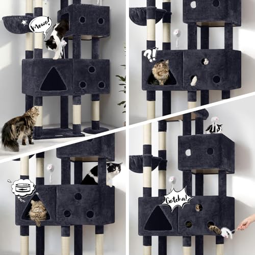 Globlazer Extra Large Cat Tower, 81-inch Tall Cat Tree for Big Cats 20 lbs