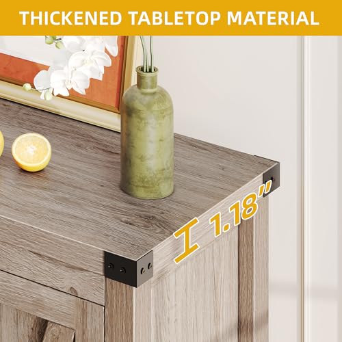 DWVO 55'' Sideboard Buffet Cabinet with Storage, Farmhouse Kitchen Storage Cabinet with Doors