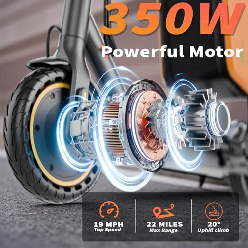 E Scooter for Adults 19-22 MPH 350/500W Motor 281/441Wh Battery,8.5"/10" Tires,Motorized Scooter Up to 22 Miles Range