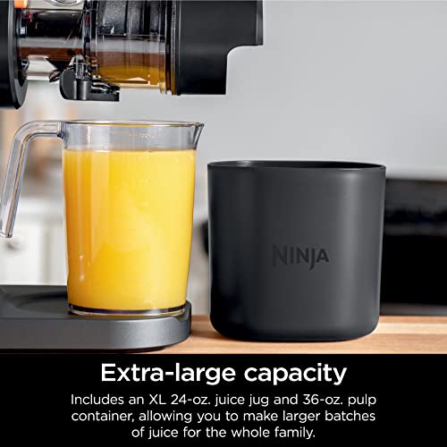 Ninja NeverClog Cold Press Juicer, Powerful Slow Juicer with Total Pulp Control, Countertop, Electric, 2 Pulp Functions, Dishwasher Safe
