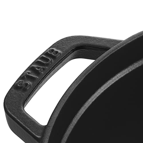 STAUB Cast Iron Dutch Oven 5.5-qt Round Cocotte, Made in France, Serves 5-6, Black Matte
